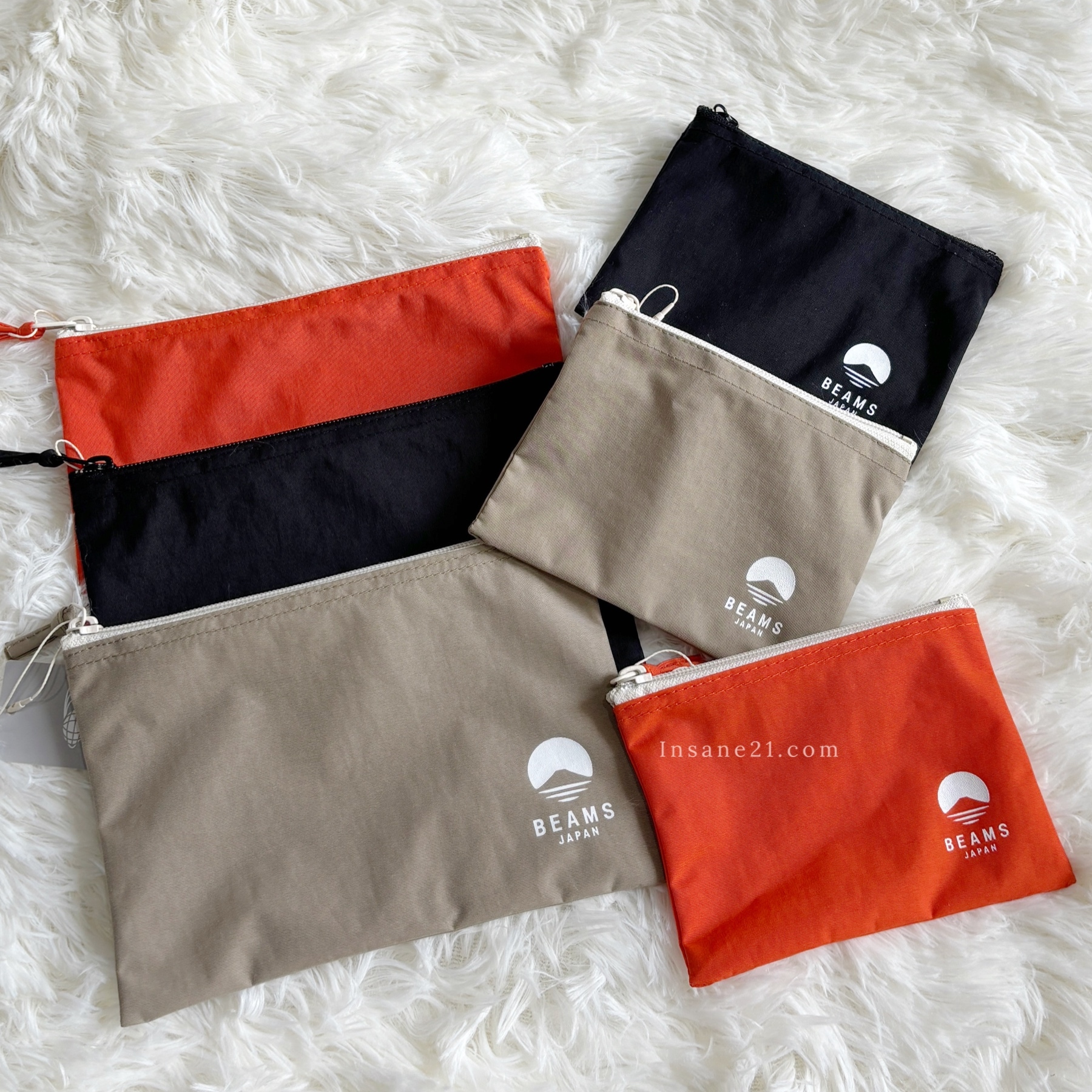 BEAMS 尼龍收納包 旅行 化妝包 大/小
