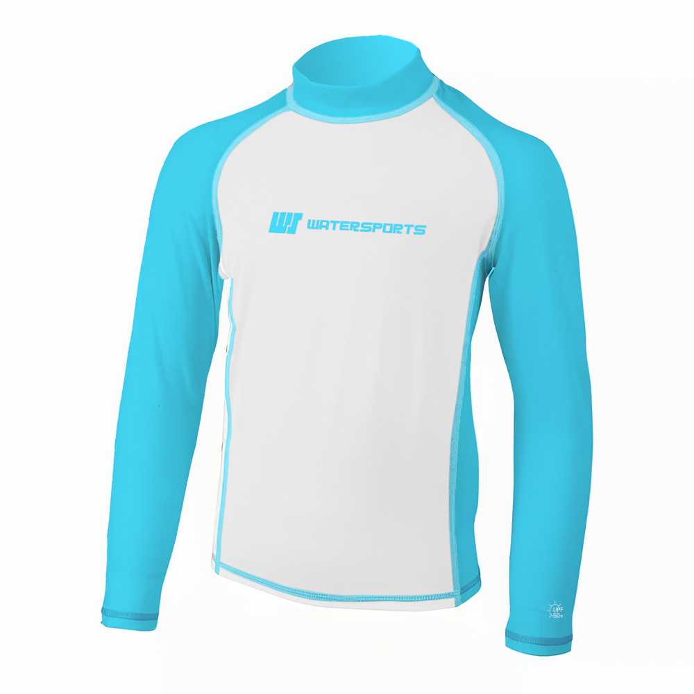 兒童 ESSENTIAL 游泳防曬上衣 UPF50+ - 白/藍