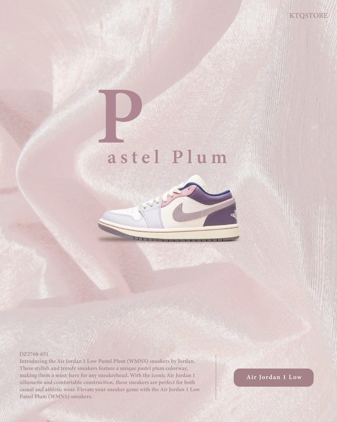 KTQ STORE ‧ Air Jordan 1 Low  "Pink Purple" 粉紫莓果 女款 DZ2768-651