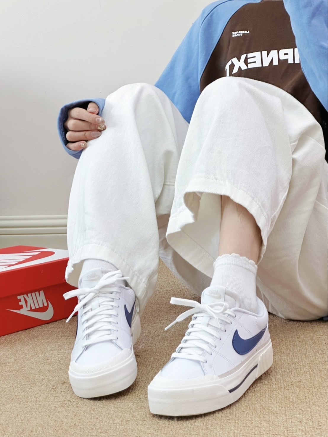 <線上SALE❤️‍🔥>Nike Court Legacy Lift 厚底 海鹽奶油