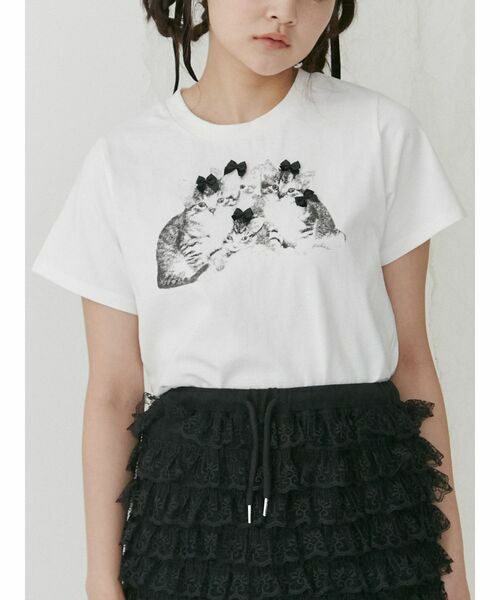 merry Jenny / CAT ribbon Tee