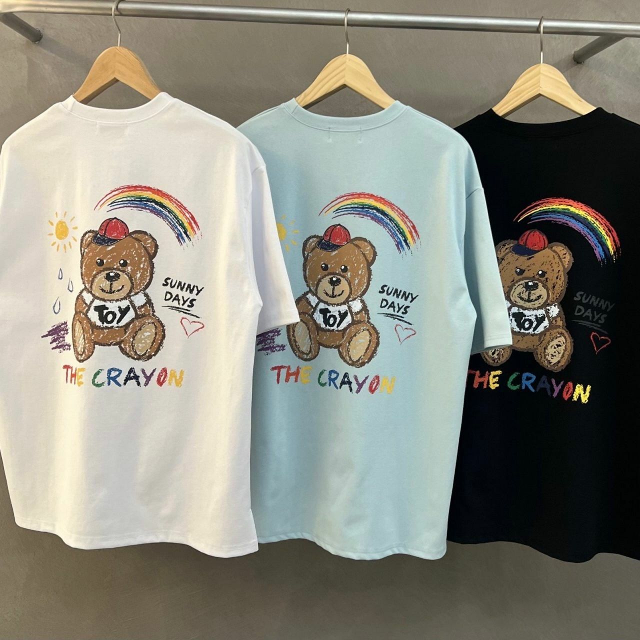 熊仔圖案英文字短袖Tee BARON-089T