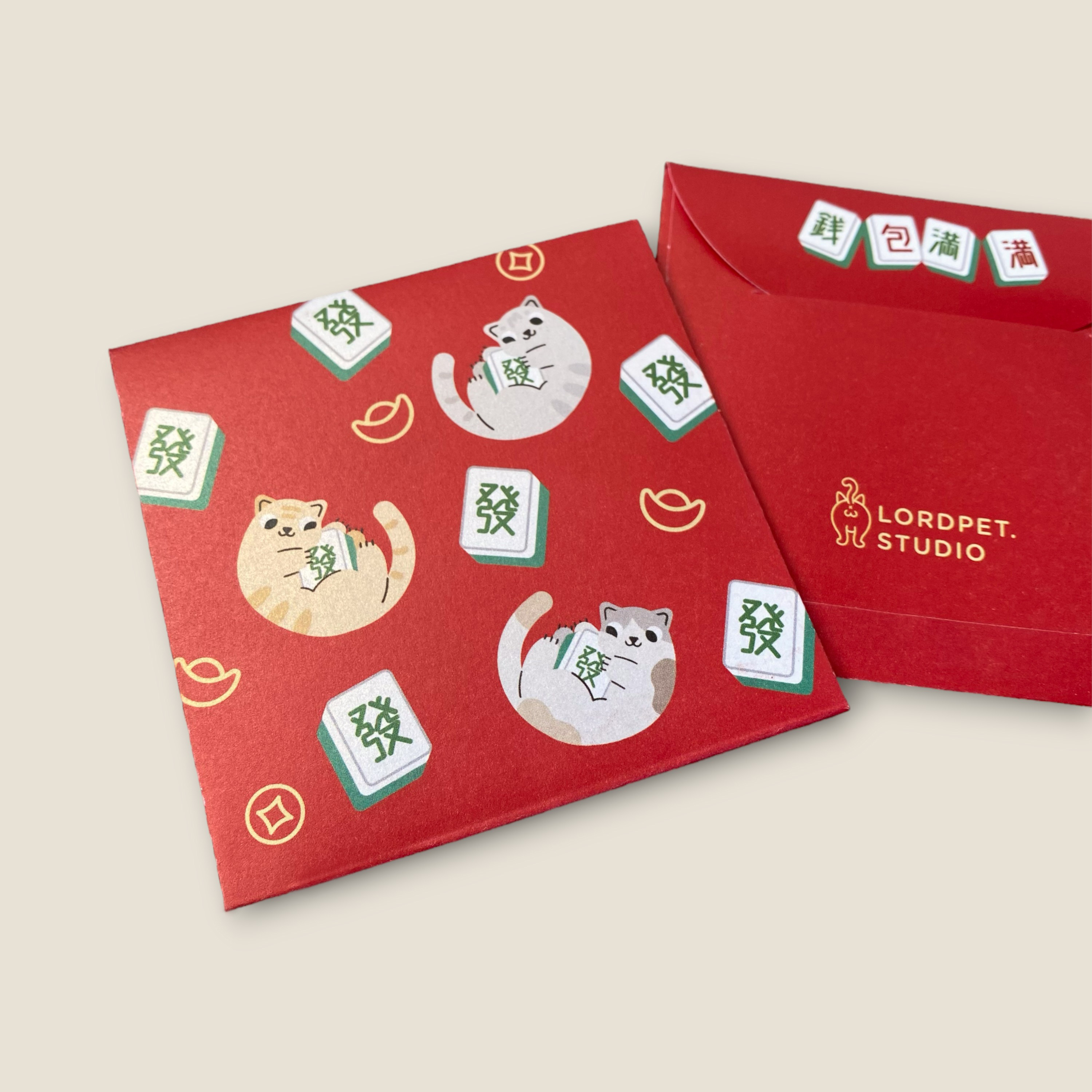 可愛貓咪紅包袋利是封-錢包滿滿 (一包10入)