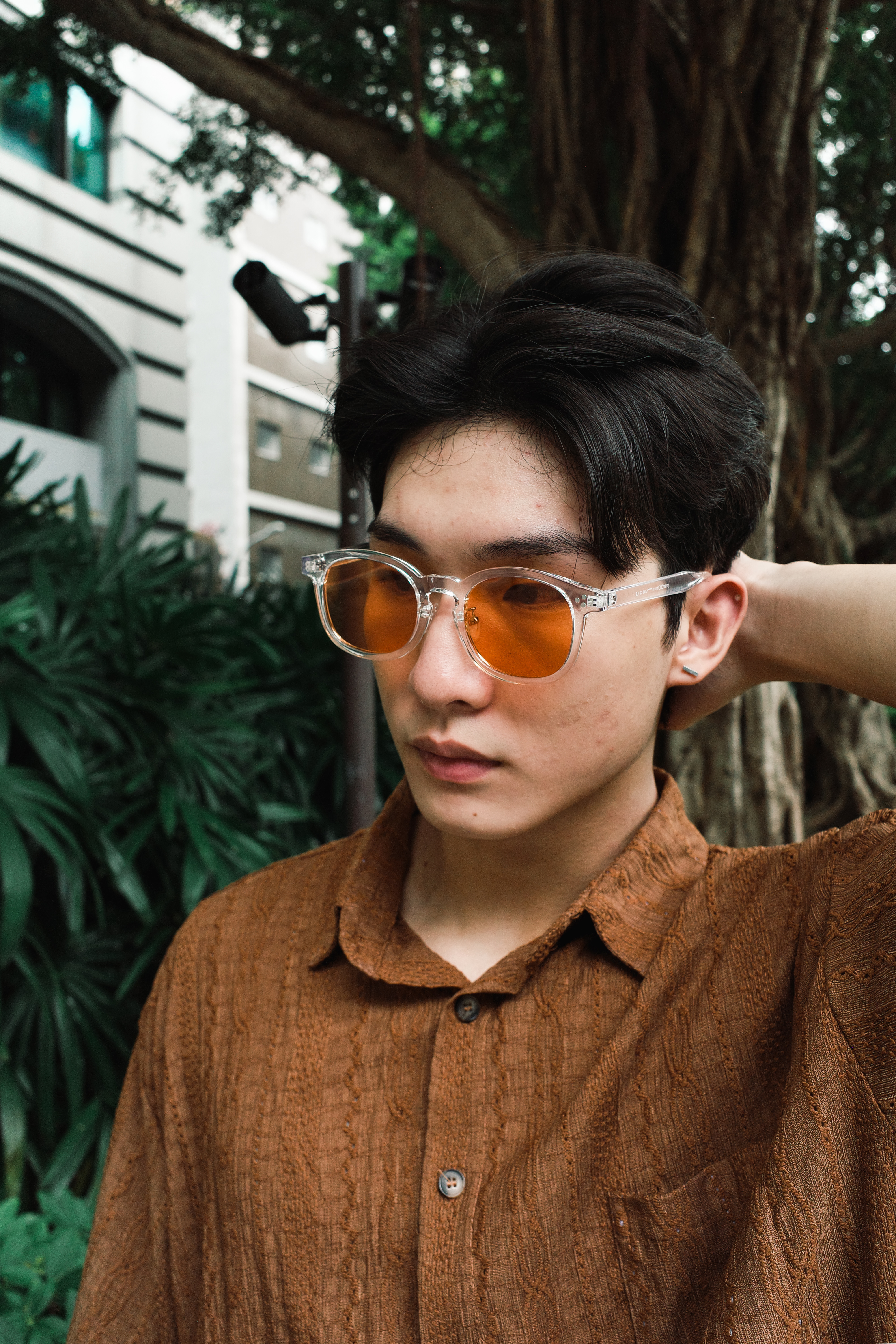 『Always_Good』復古 橢圓 透明框 墨鏡 太陽眼鏡