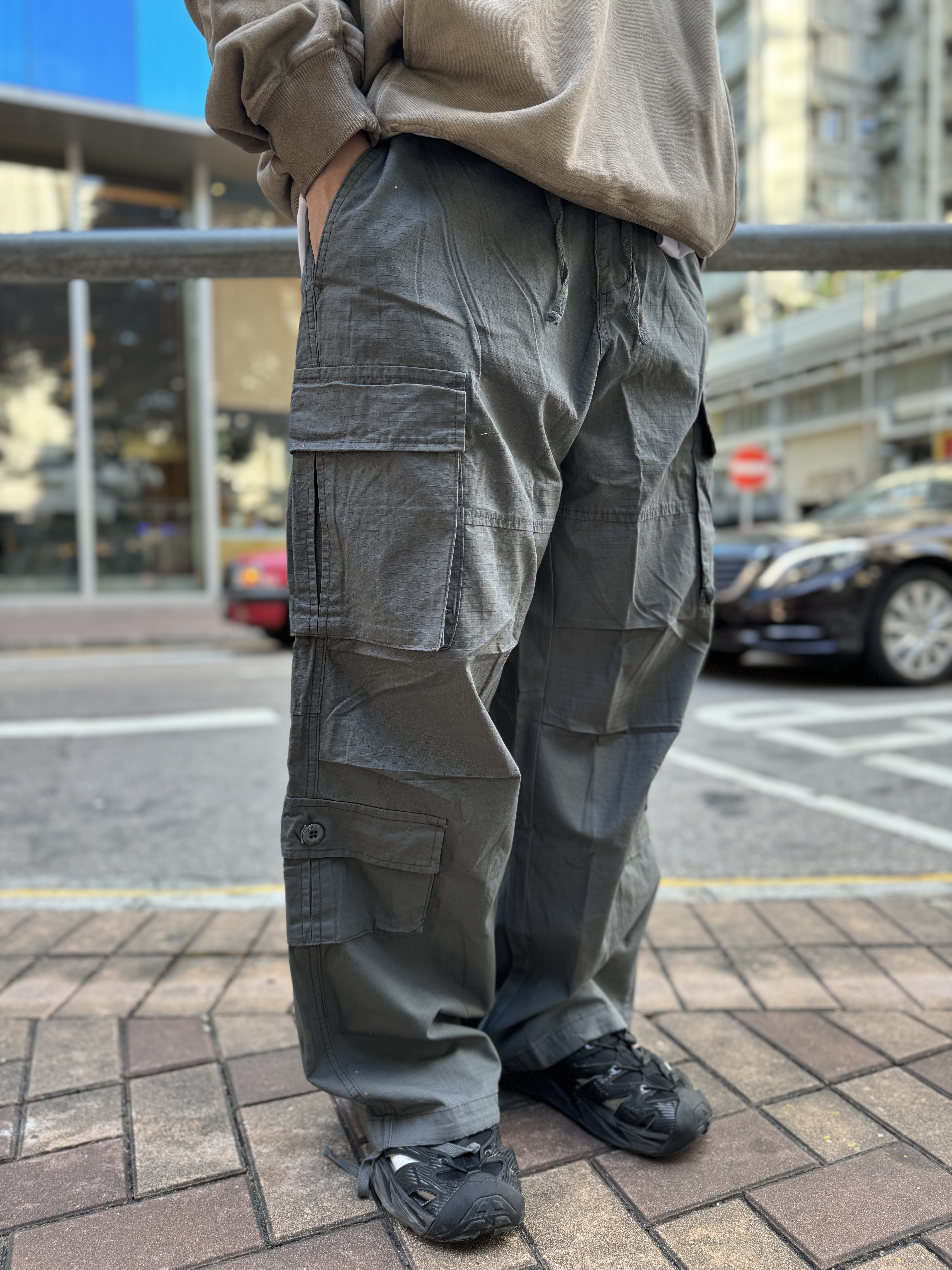 LPT0045 半橡筋腰4袋工裝褲