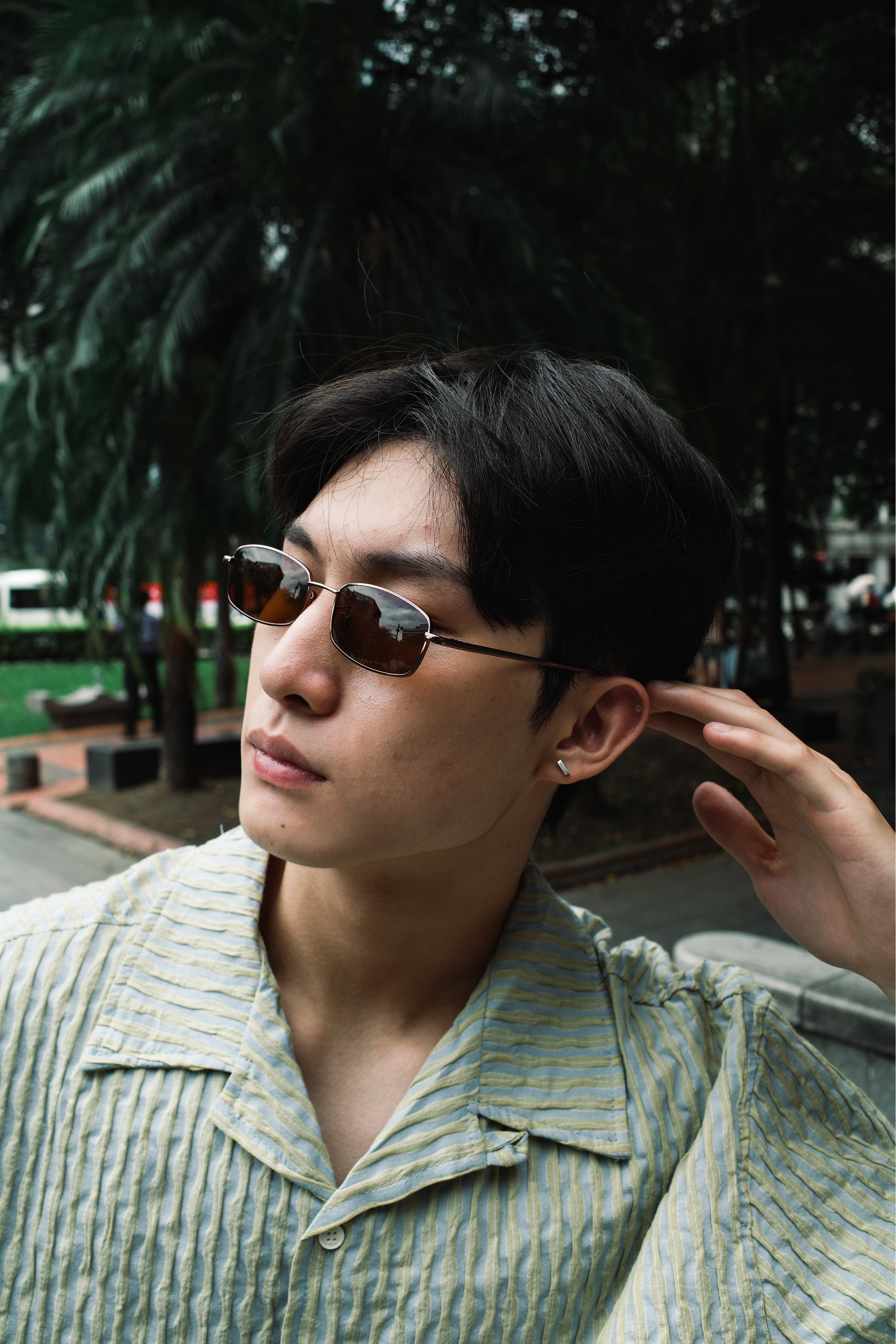 『Always_Good』復古 長方形 金屬框 墨鏡 太陽眼鏡