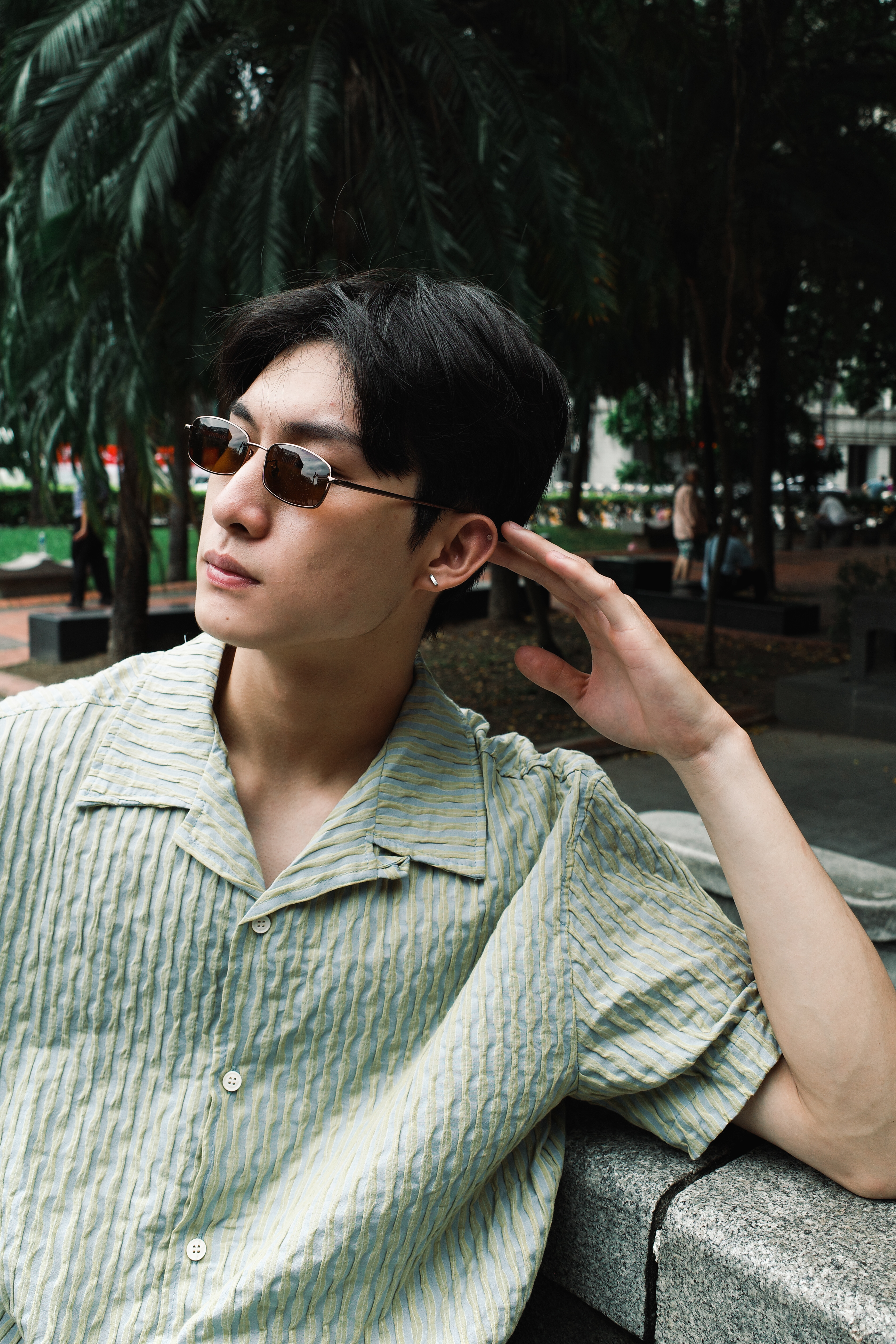 『Always_Good』復古 長方形 金屬框 墨鏡 太陽眼鏡