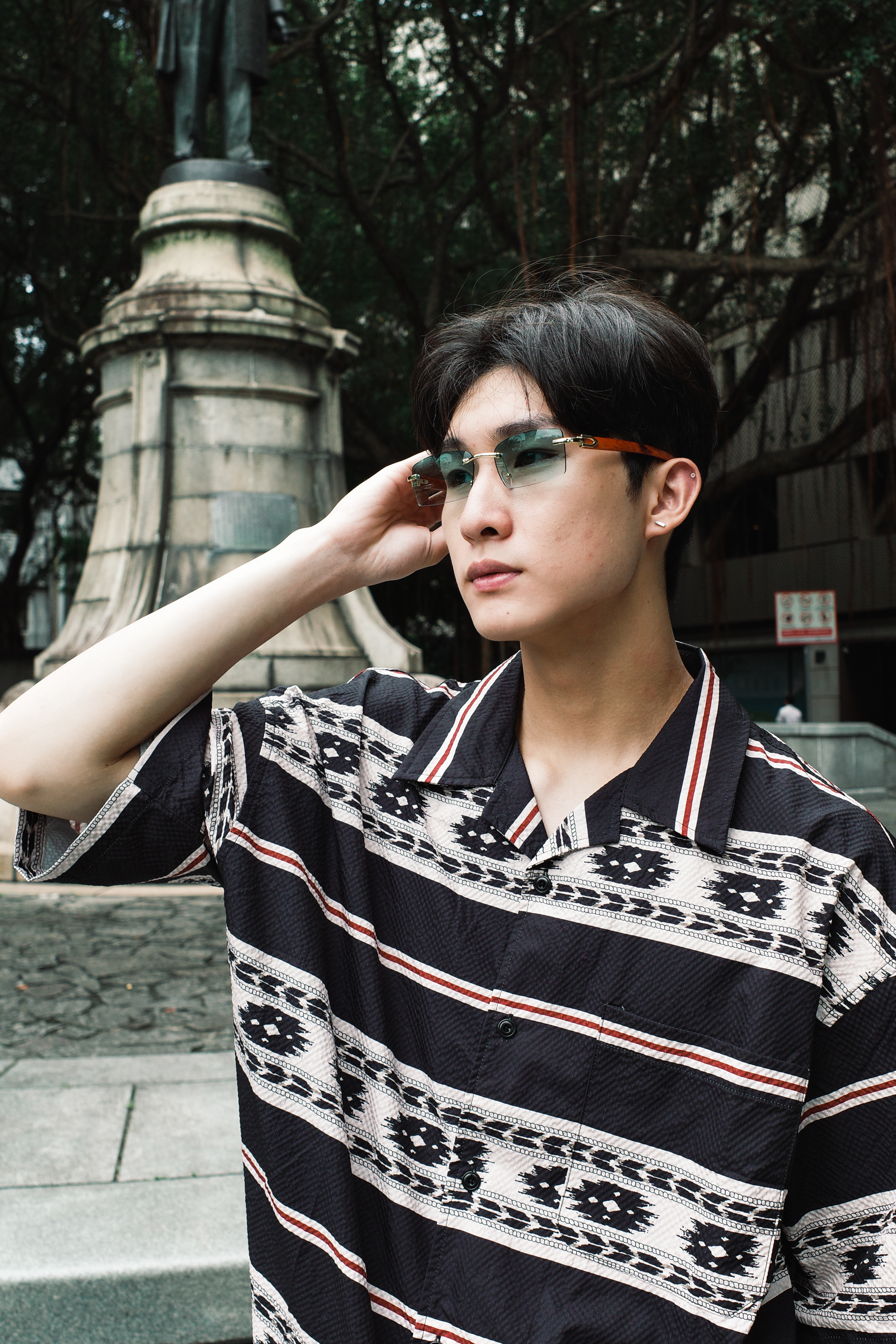 『Always_Good』無框方型鏡片 墨鏡 太陽眼鏡