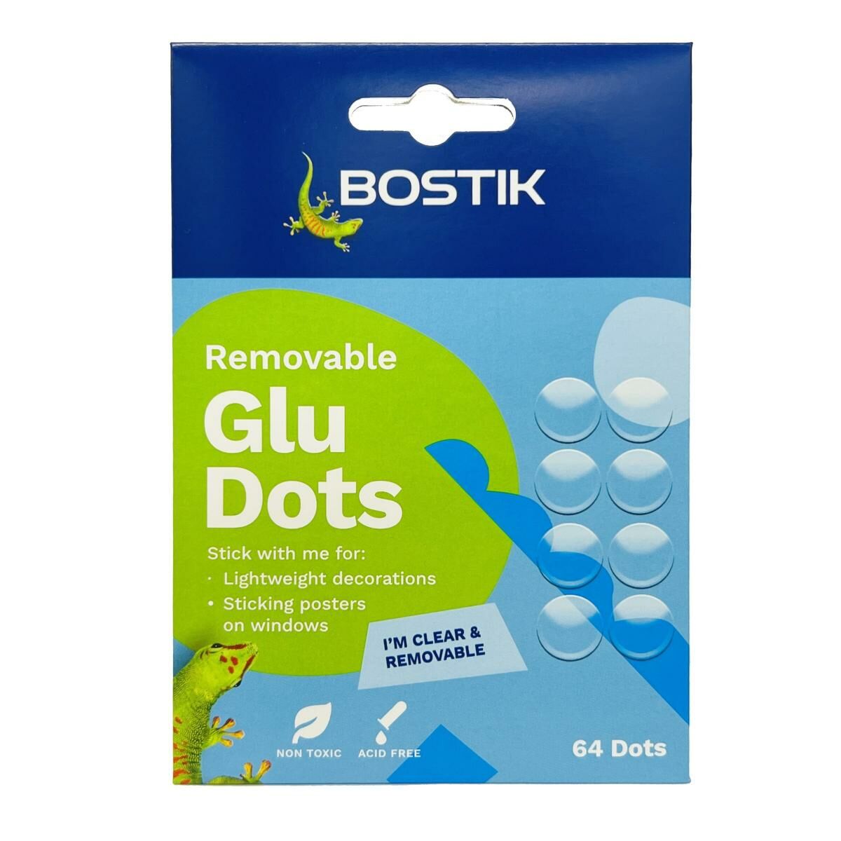 Bostik - 【新包裝】Blu Tack® 透明膠點 + 白+彩寶貼《優惠套裝》加送 槳糊筆 (8克)《香港行貨》