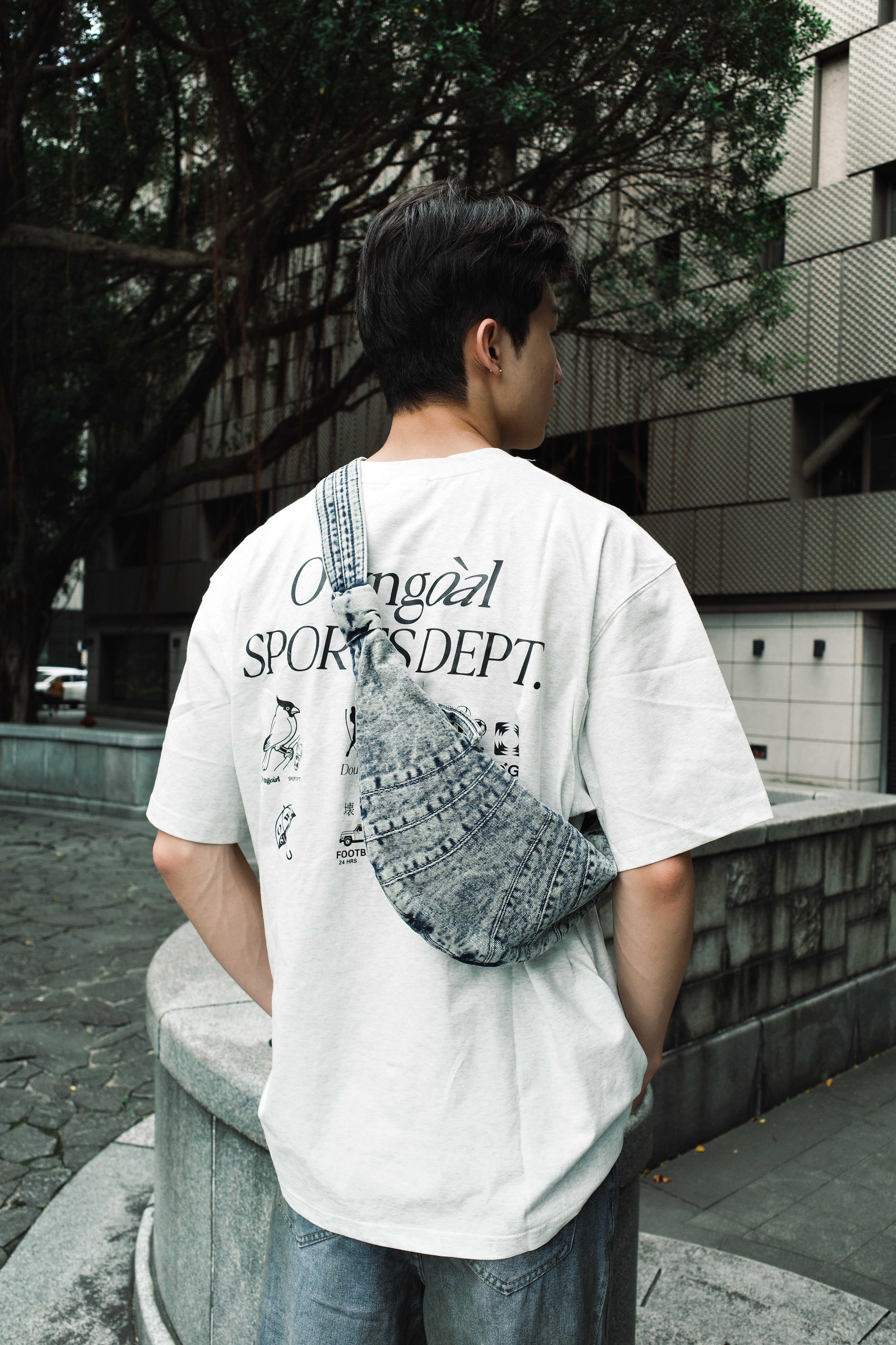 『Always_Good』復古 水洗 做舊 牛仔面料 單肩 水餃包