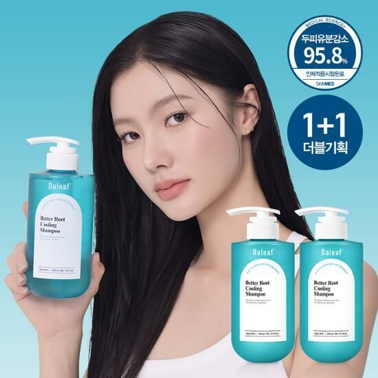《Olive Young連線》DALEAF Better Root Cooling shampoo 500ml 1+1