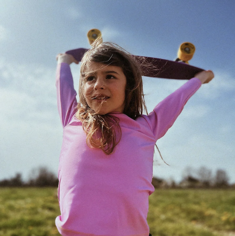 棉花糖粉 Marshmallow | 海廢再生 抗UV兒童防曬長袖上衣