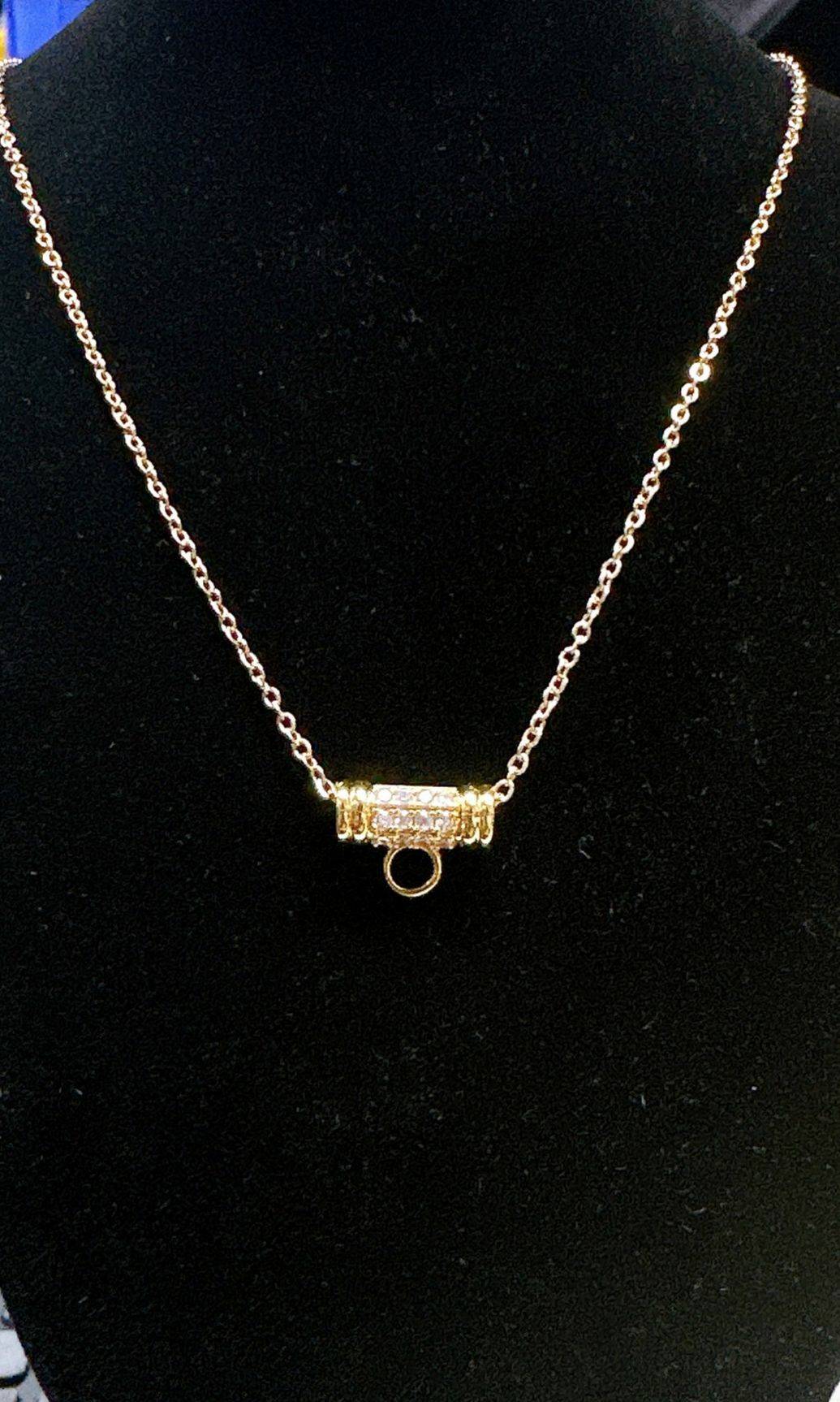 泰國直送 水晶一字型佛牌鍊 單扣 金色 銀色