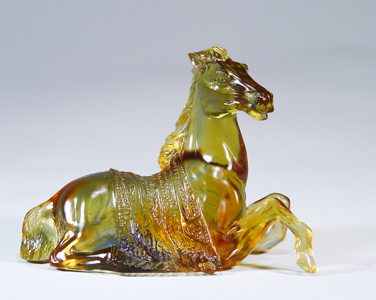 鹿港窯禮品館│琉璃 馬 擺飾 小歇(臥馬) 辦公桌裝飾品 高檔禮品