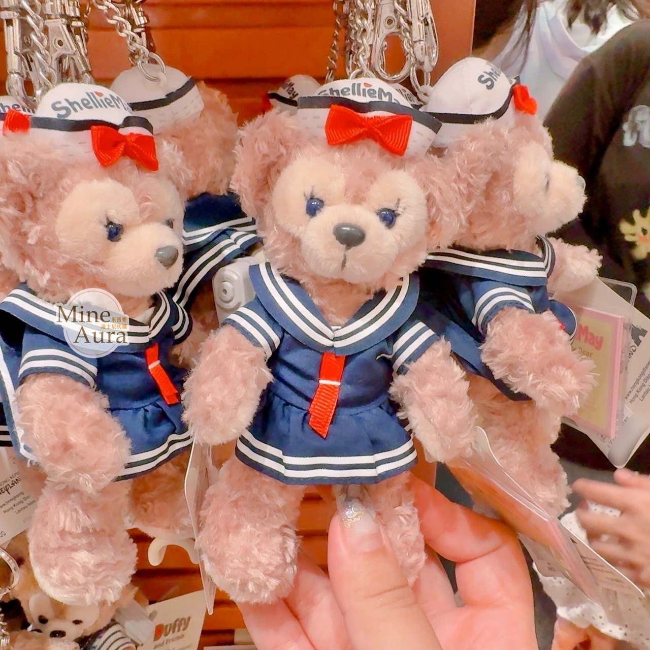 雪莉玫 ShellieMay 水手服造型 絨毛 鑰匙圈 吊飾 -香港迪士尼樂園