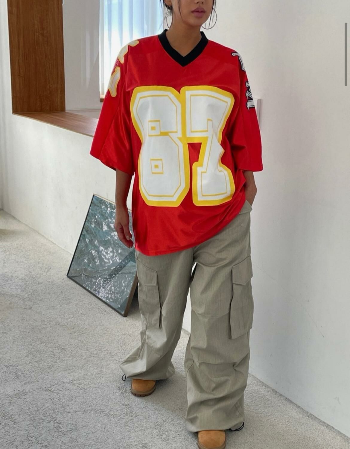 V領英文字短袖Tee DEAN-025T