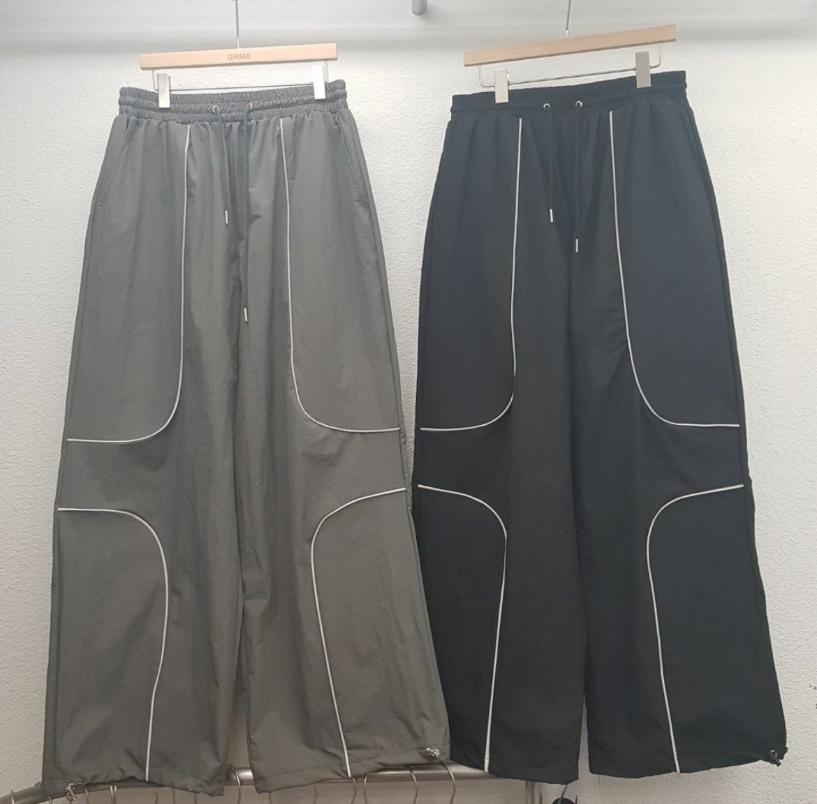 淨色線條寬身鬆身褲 GAME-028P