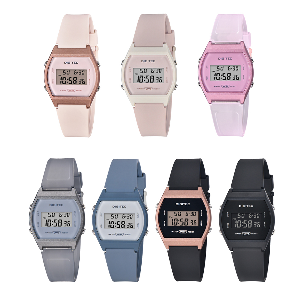 【DIGITEC 數碼科技】MDG-6062T 酒桶型 復古 電子 運動 休閒 日期星期顯示 日本機芯 手錶