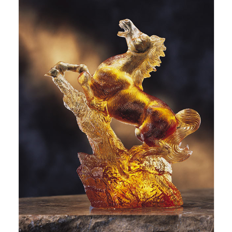 鹿港窯禮品館│琉璃 馬 擺飾 追天 桌面工藝品 開業開市禮品 辦公室裝飾品