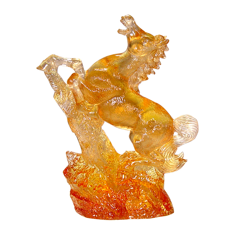 鹿港窯禮品館│琉璃 馬 擺飾 追天 桌面工藝品 開業開市禮品 辦公室裝飾品