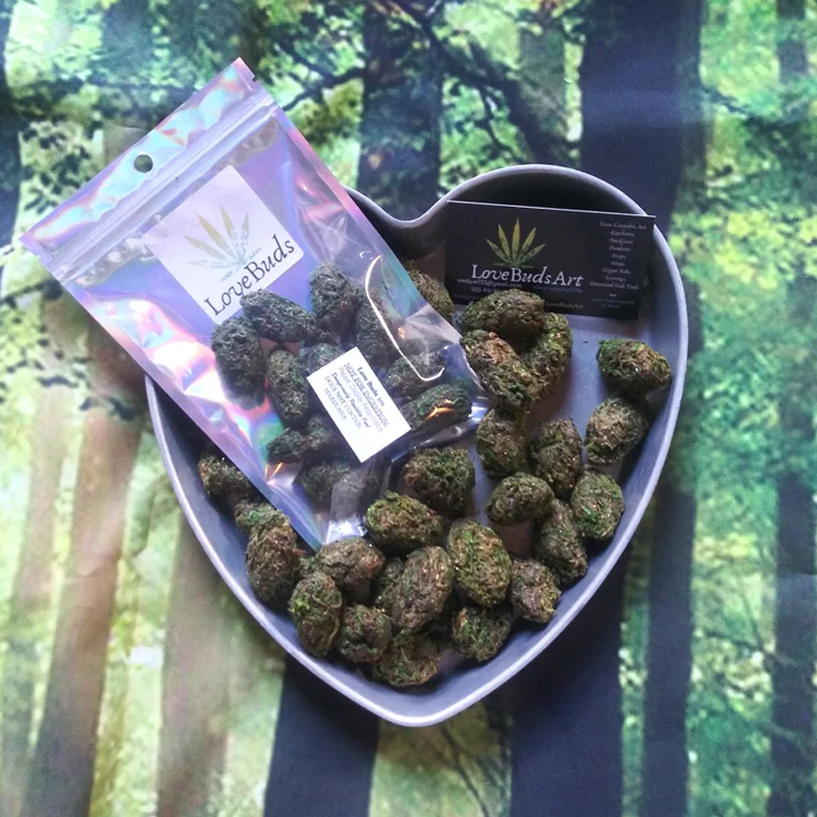 🇺🇸 Love Buds Keychains 手工仿花吊飾/鑰匙圈 (Dark Green/Purps Nug)