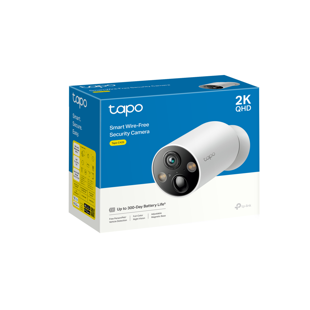 TP-Link Tapo C425 2K 1440P AI QHD Smart Wire-Free Security Camera 防水Wi-Fi 電池攝影機