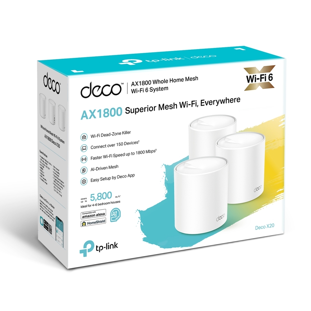 TP-Link Deco X20 AX1800 Whole Home Mesh Wi-Fi System 完整家庭Mesh Wi-Fi 6 系統