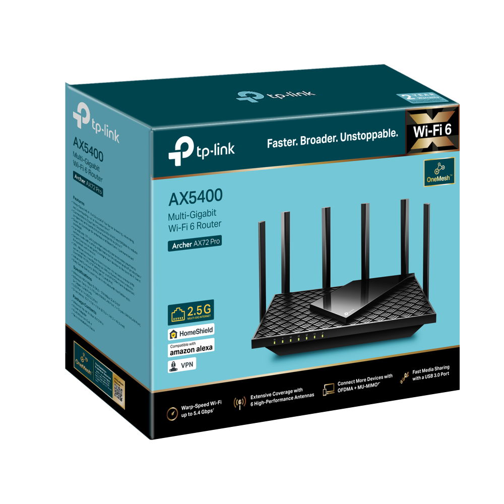 TP-Link Archer AX72 Pro AX5400 Multi-Gigabit WiFi 6+ 路由器