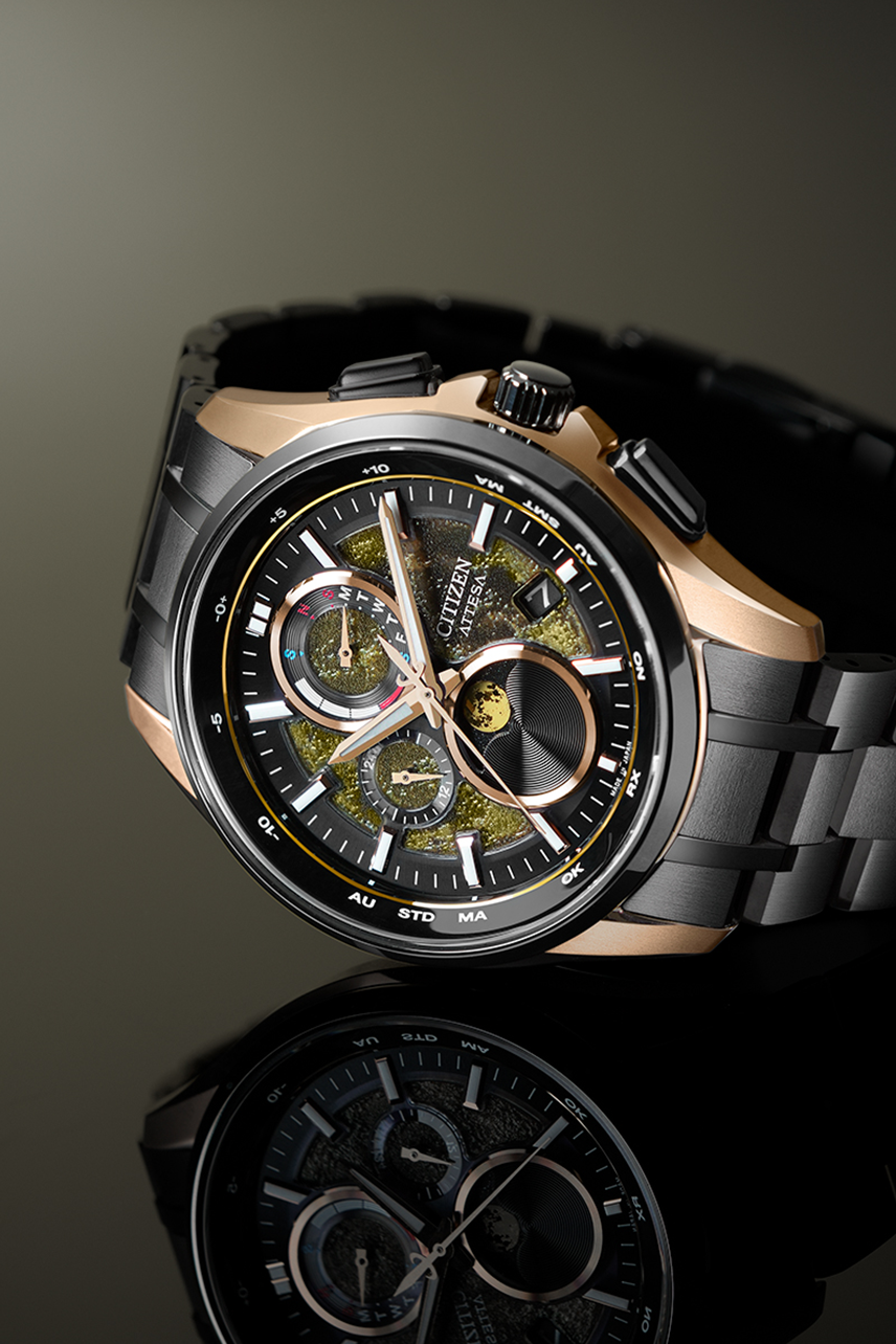 萬年鐘錶 - Citizen 星辰錶  爍月款月相超級鈦光動能電波萬年曆男錶  BY1009-64Y  錶徑41.5MM