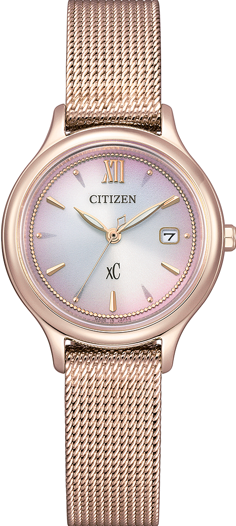 萬年鐘錶 - Citizen 星辰錶  XC   亞洲限定版玫瑰金光動能女錶  EW2635-54Z 錶徑28MM