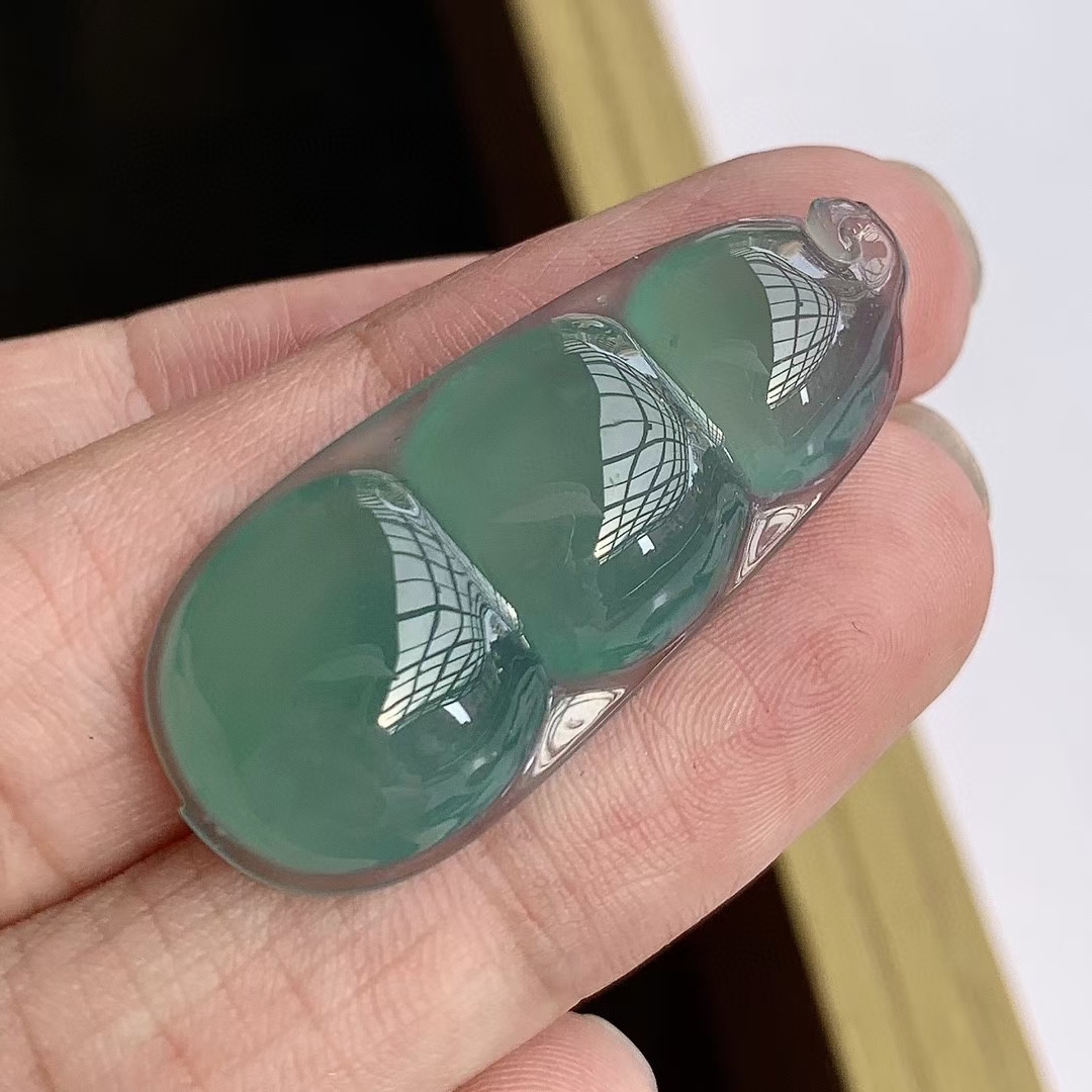 76572 翡翠冰藍福豆