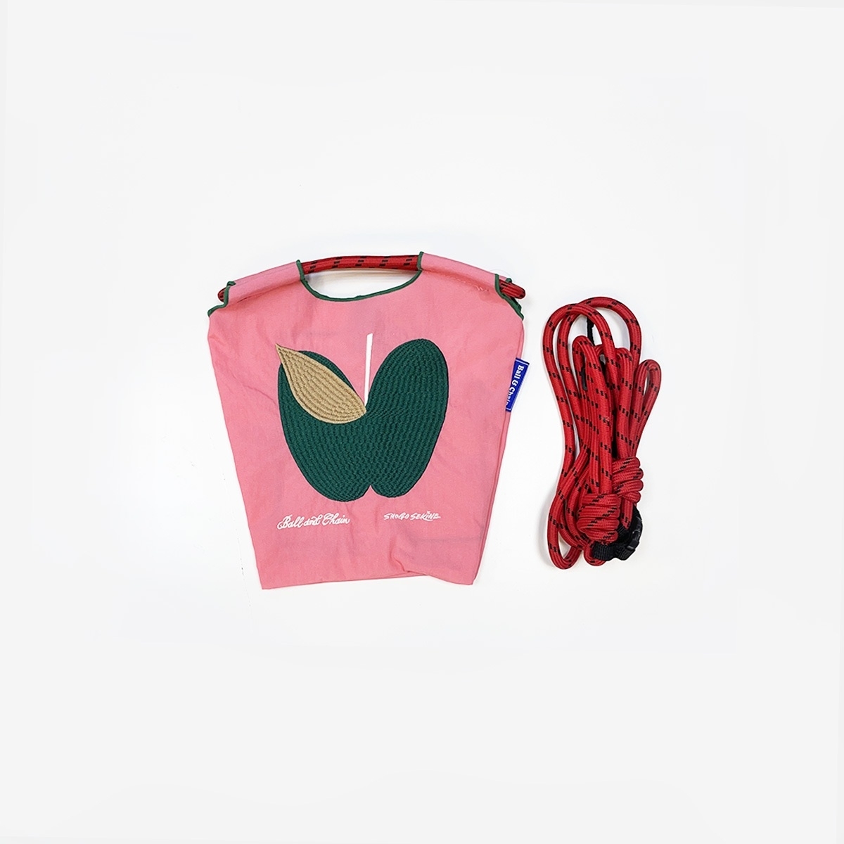 Ball＆Chain 刺繡環保購物袋 S號 - 粉紅 (32320109)