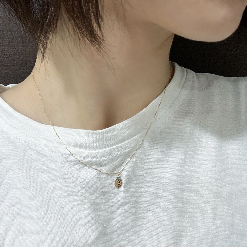 【me.luxe】K10朝露藍色拓帕石項鍊