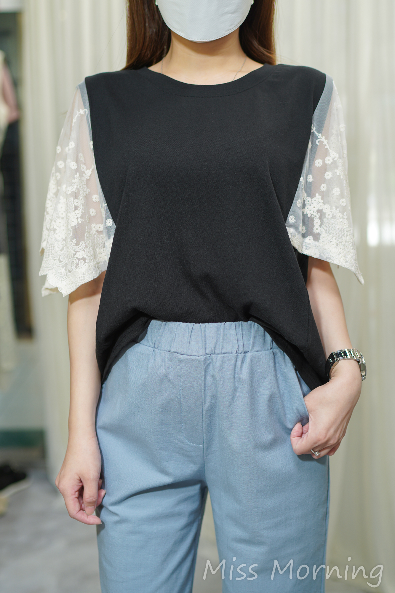 超重工Lace袖款上衣(14053)