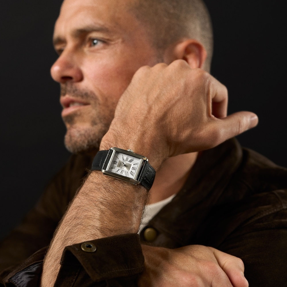 Carraway 耀黑絢爛羅馬數字手錶 黑色真皮錶帶 30MM FS6078