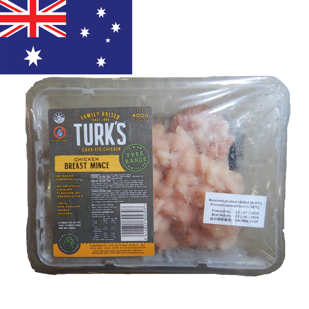 New Zealand Turk's Chicken Breast Mince 400g/pack