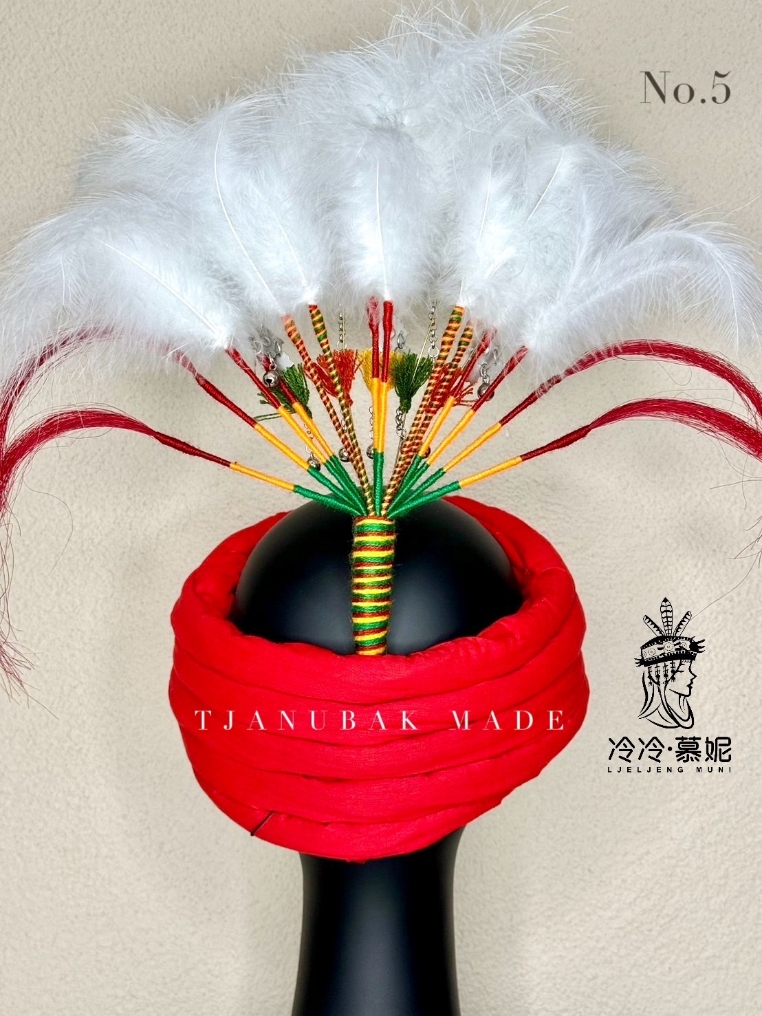 W-No.5毛線鈴鐺頭叉總長38cm