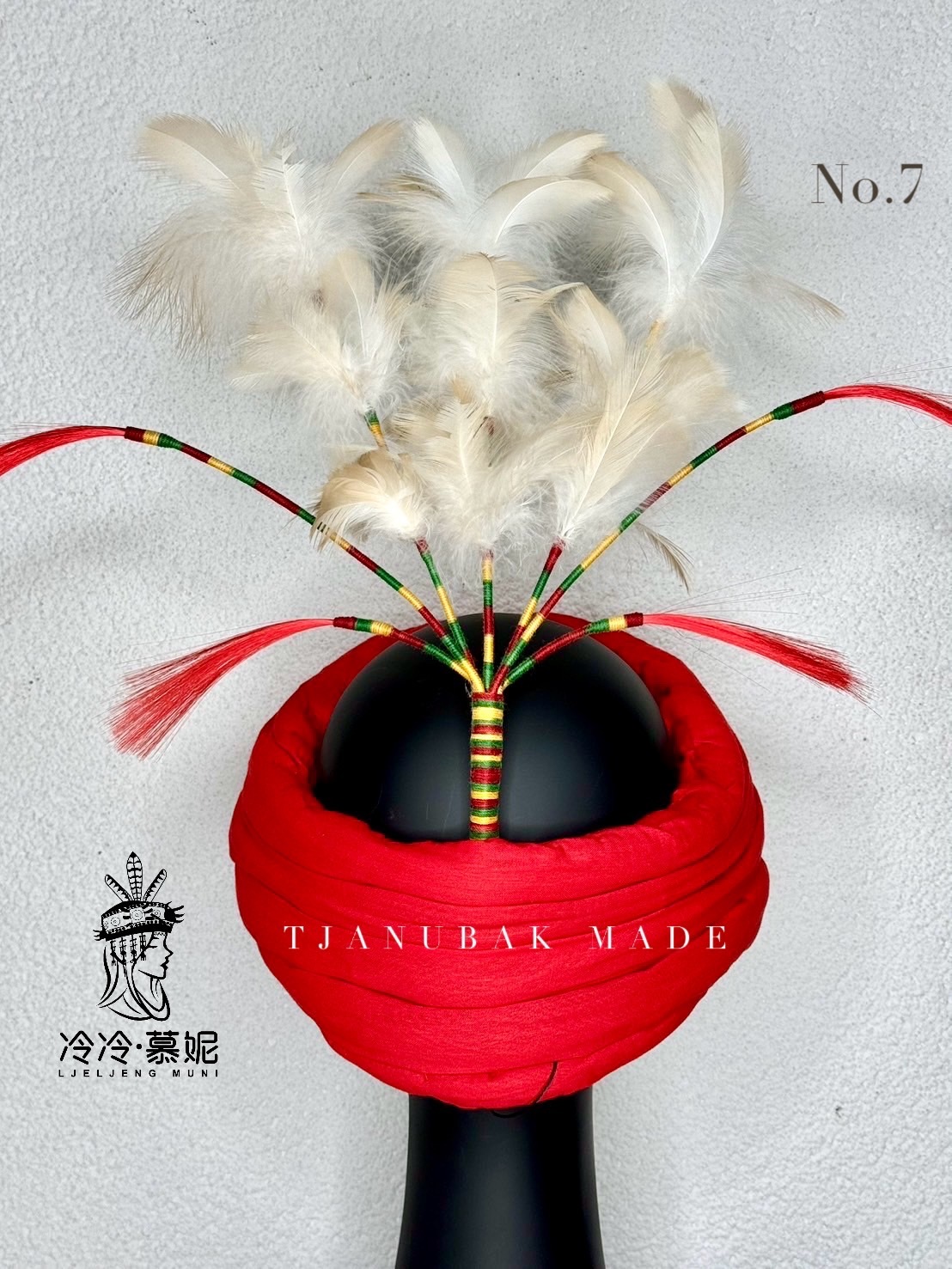 W-No.7手工絨毛羽飾頭叉