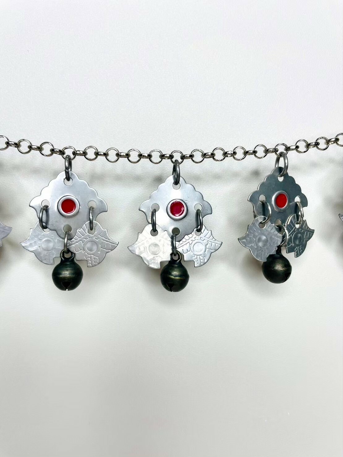 R18-(短)一點紅紋路單層鈴鐺鏈條76cm