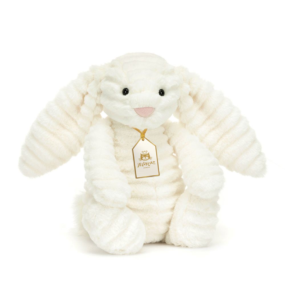 Jellycat Bashful Luxe Bunny 奢華致臻安撫兔Nimbus 翡翠白玫瑰