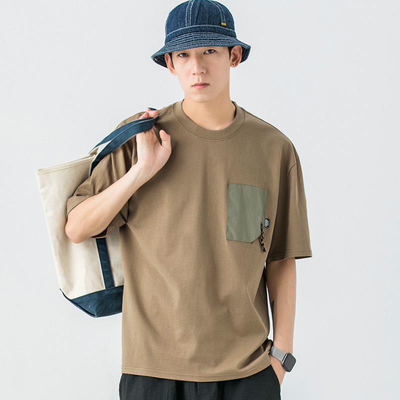Loose casual short sleeve T-shirt (M-3XL coffee color) (contact customer service to confirm the shipping size after placing an order)