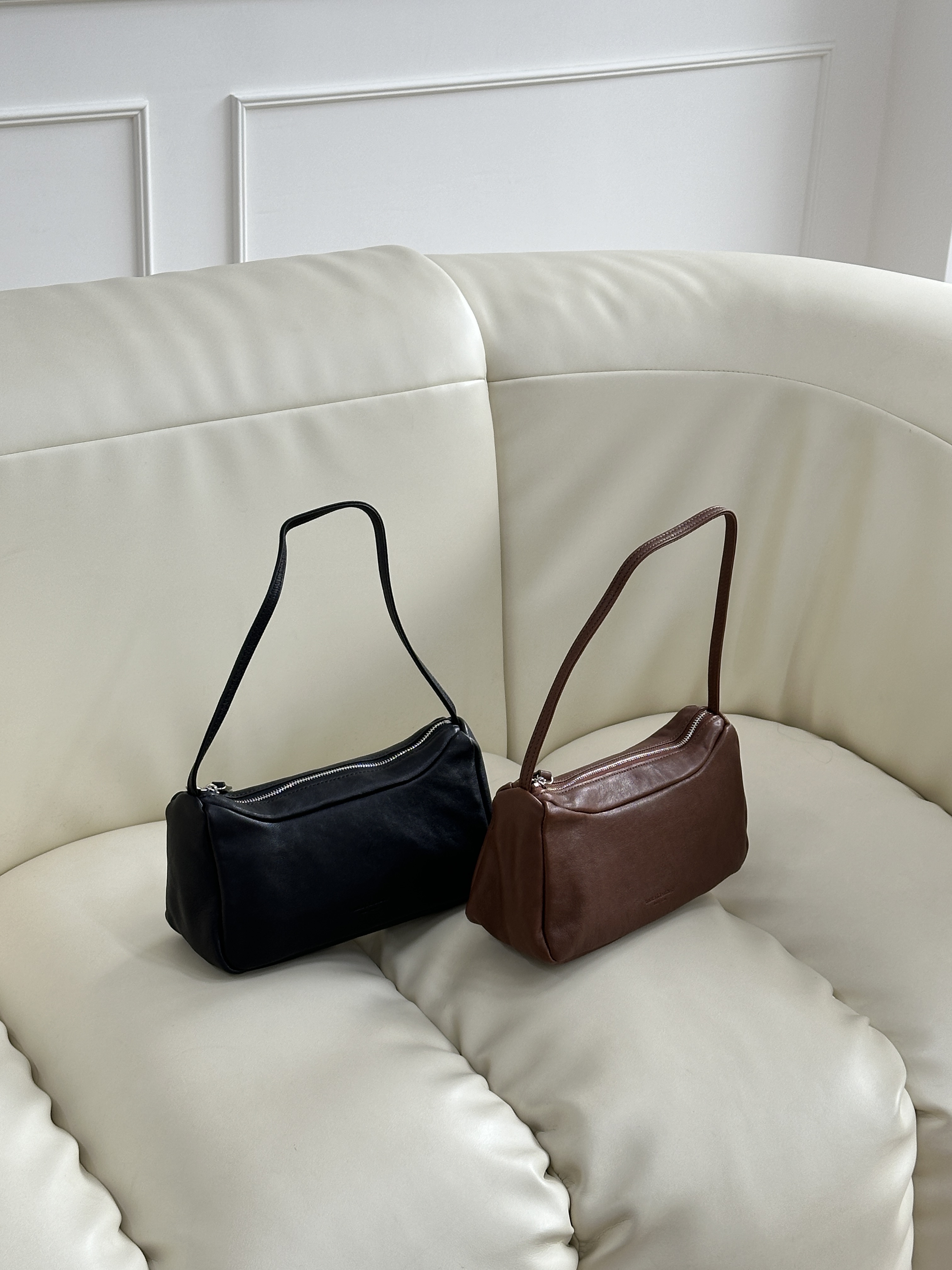 真皮單肩包(現貨)