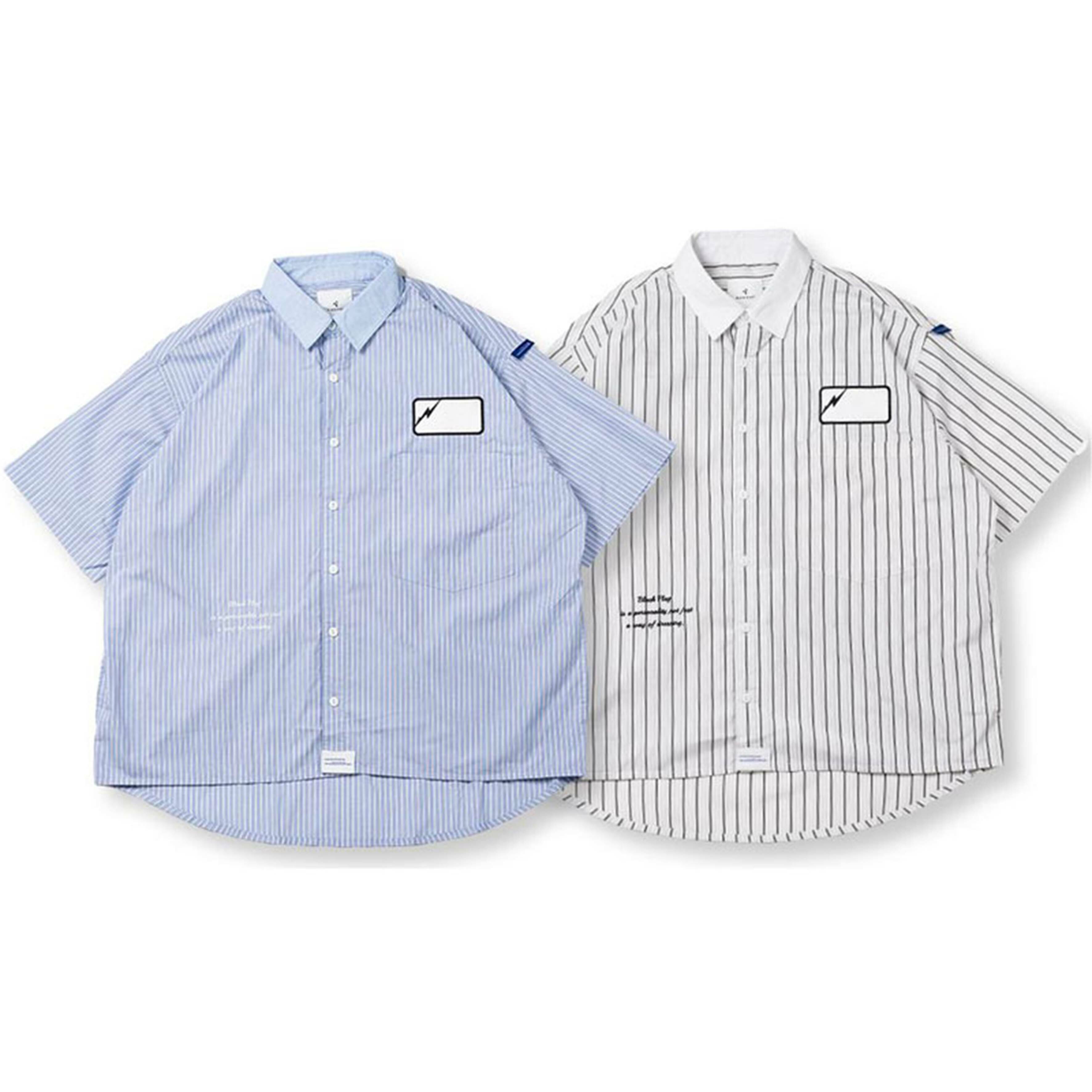 BLACK FLAG 黑旗 Striped Shirt 條紋短袖襯衫【JBF24S005】
