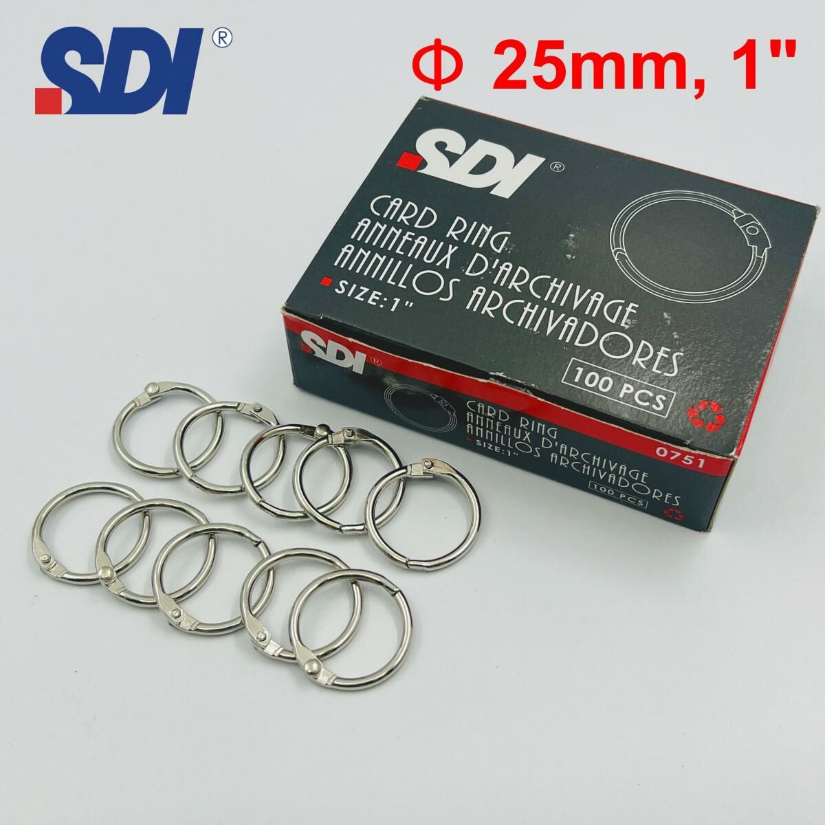 SDI - 台灣手牌 1寸活頁鐵圈 (10個裝) #0751