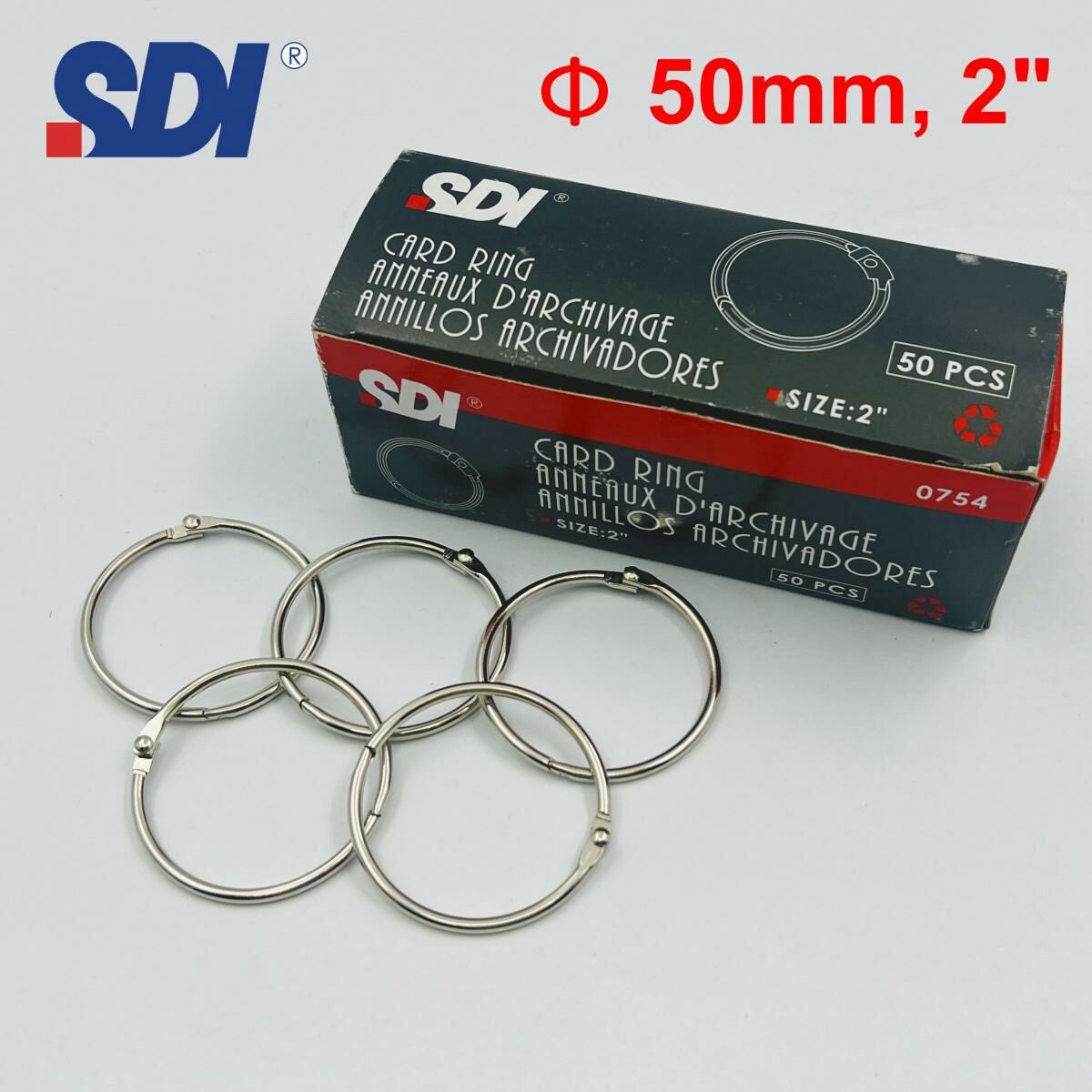 SDI - 台灣手牌 2寸活頁鐵圈 (5個裝) #0754