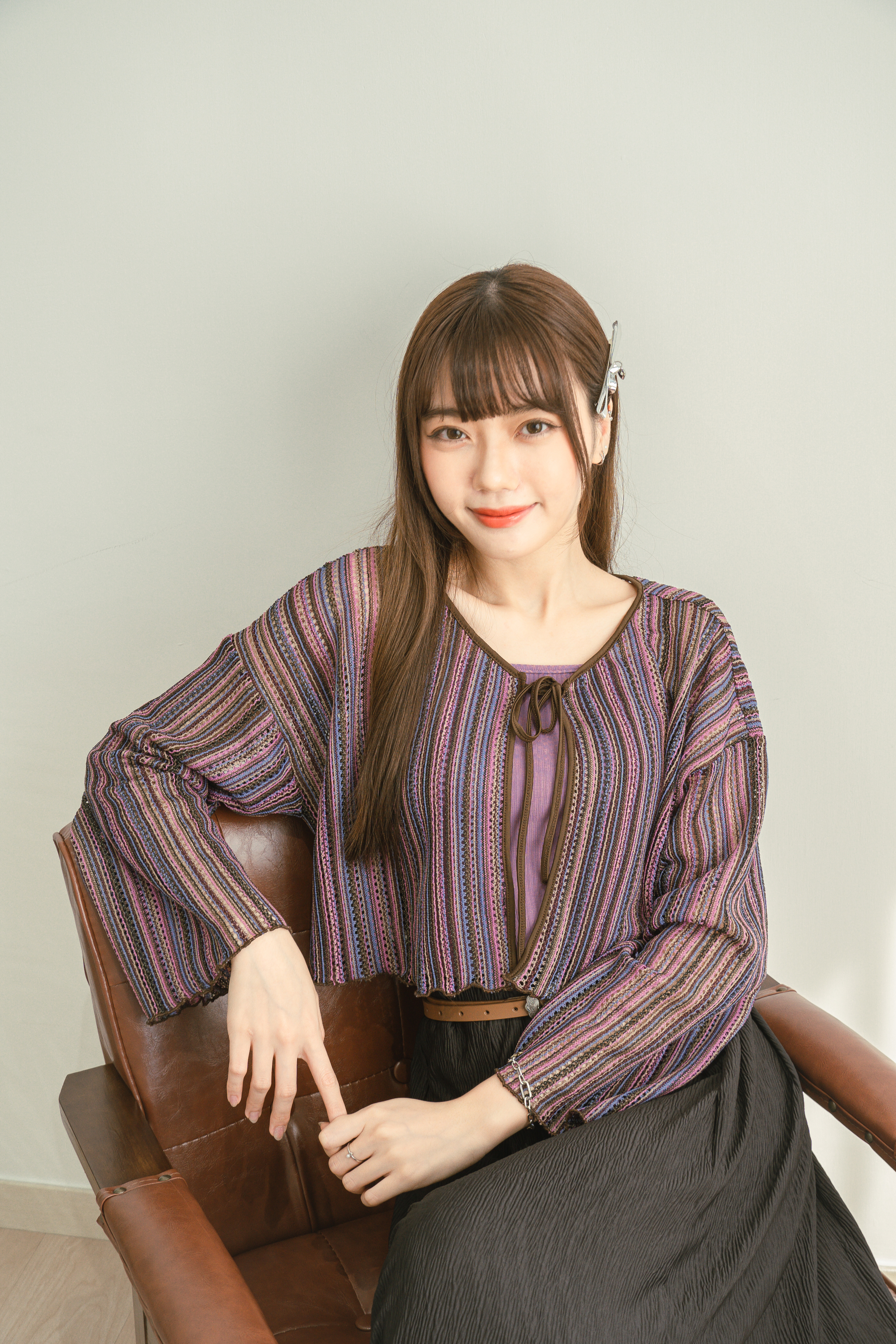 民族風彩條罩衣 - 10219