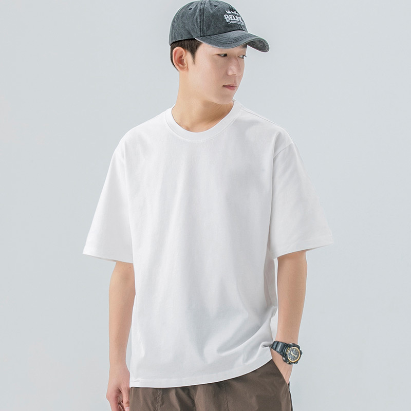 Loose casual short sleeve T-shirt (M-3XL white) (contact customer service to confirm the shipping size after placing an order)