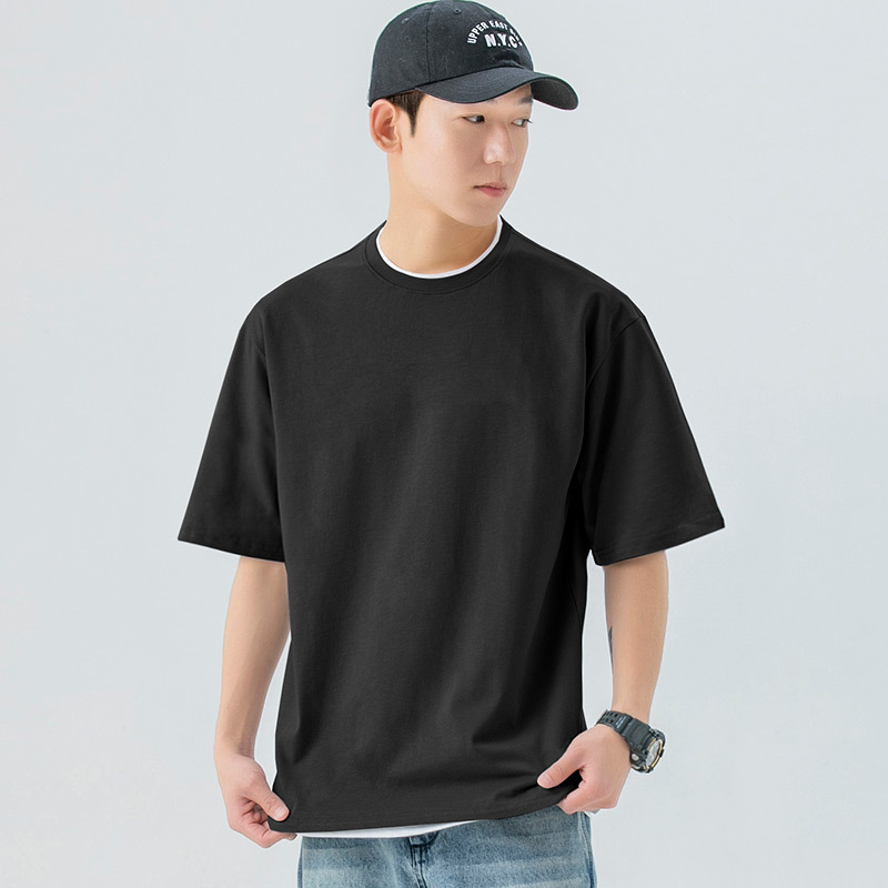 Loose casual short sleeve T-shirt (M-3XL black) (contact customer service to confirm shipping size after placing an order)