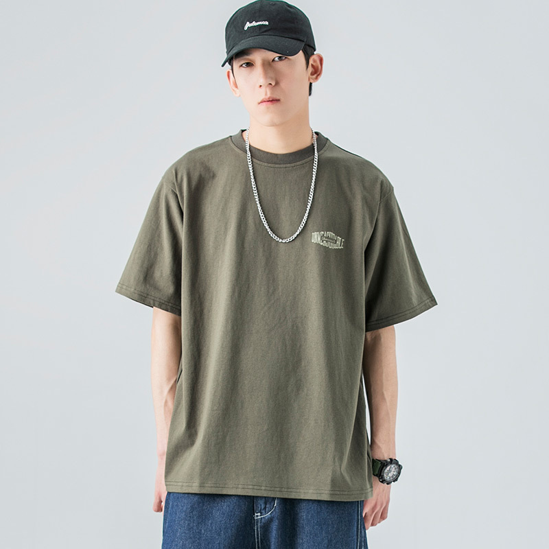 熱推寬鬆休閒短袖T恤(M-2XL碼 軍綠)(下單後聯絡客服確認發貨尺碼)