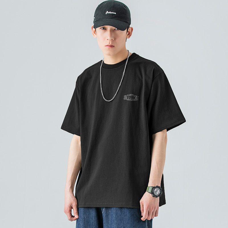熱推寬鬆休閒短袖T恤(M-2XL碼 黑色)(下單後聯絡客服確認發貨尺碼)
